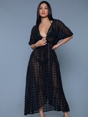 Black Sheer Maxi Cover Up